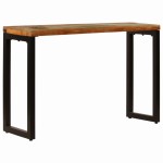 vidaXL Masă consolă, 120x35x76 cm, lemn masiv reciclat și oțel vidaXL Masă consolă, 120x35x76 cm, lemn masiv reciclat și oțel