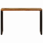 vidaXL Masă consolă, 120x35x76 cm, lemn masiv reciclat și oțel vidaXL Masă consolă, 120x35x76 cm, lemn masiv reciclat și oțel