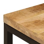 vidaXL Măsuță de cafea, 100x50x35 cm, lemn masiv de mango și oțel vidaXL Măsuță de cafea, 100x50x35 cm, lemn masiv de mango și oțel