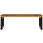 vidaXL Măsuță de cafea, 100x50x35 cm, lemn masiv reciclat și oțel vidaXL Măsuță de cafea, 100x50x35 cm, lemn masiv reciclat și oțel