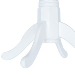 vidaXL Masă de bucătărie, alb, 106 cm, lemn masiv de hevea