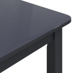 vidaXL Masă de bucătărie, negru, 114 x 71 x 75 cm, lemn masiv de hevea