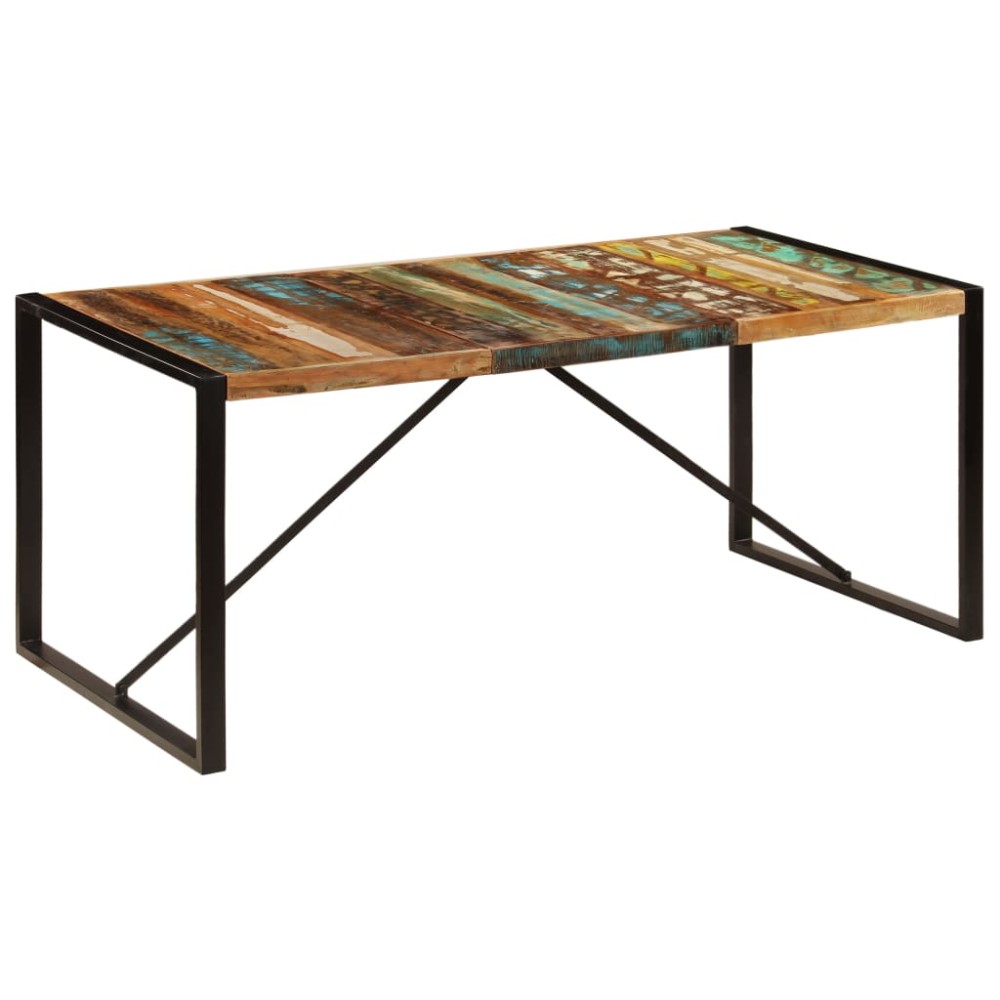 vidaXL Masă de bucătărie, 180 x 90 x 75 cm, lemn masiv reciclat