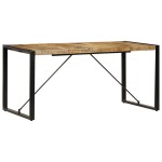 vidaXL Masă de bucătărie, 160x80x75 cm, lemn masiv de mango vidaXL Masă de bucătărie, 160x80x75 cm, lemn masiv de mango