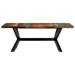 vidaXL Masă de bucătărie, 200 x 100 x 75 cm, lemn masiv reciclat vidaXL Masă de bucătărie, 200 x 100 x 75 cm, lemn masiv reciclat