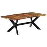 vidaXL Masă de bucătărie, 200 x 100 x 75 cm, lemn masiv reciclat vidaXL Masă de bucătărie, 200 x 100 x 75 cm, lemn masiv reciclat