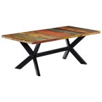 vidaXL Masă de bucătărie, 200 x 100 x 75 cm, lemn masiv reciclat vidaXL Masă de bucătărie, 200 x 100 x 75 cm, lemn masiv reciclat
