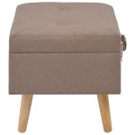 vidaXL Taburet cu depozitare, 40 cm, maro, material textil