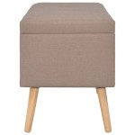 vidaXL Taburete cu depozitare, 3 buc., maro, material textil vidaXL Taburete cu depozitare, 3 buc., maro, material textil