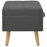 vidaXL Taburete cu depozitare, 3 buc., gri închis, material textil vidaXL Taburete cu depozitare, 3 buc., gri închis, material textil