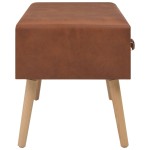 vidaXL Măsuță de cafea, maro, 80 x 40 x 46 cm, piele ecologică vidaXL Măsuță de cafea, maro, 80 x 40 x 46 cm, piele ecologică