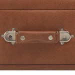 vidaXL Măsuță de cafea, maro, 80 x 40 x 46 cm, piele ecologică vidaXL Măsuță de cafea, maro, 80 x 40 x 46 cm, piele ecologică
