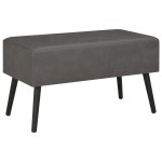vidaXL Măsuță de cafea, gri, 80 x 40 x 46 cm, piele ecologică vidaXL Măsuță de cafea, gri, 80 x 40 x 46 cm, piele ecologică
