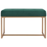 vidaXL Bancă, verde, 80 cm, catifea vidaXL Bancă, verde, 80 cm, catifea