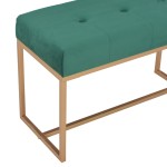vidaXL Bancă, verde, 80 cm, catifea vidaXL Bancă, verde, 80 cm, catifea