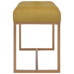 vidaXL Bancă, muștar, 80 cm, catifea vidaXL Bancă, muștar, 80 cm, catifea