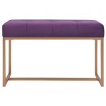 vidaXL Bancă, violet, 80 cm, catifea