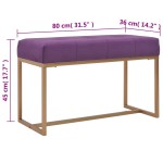 vidaXL Bancă, violet, 80 cm, catifea