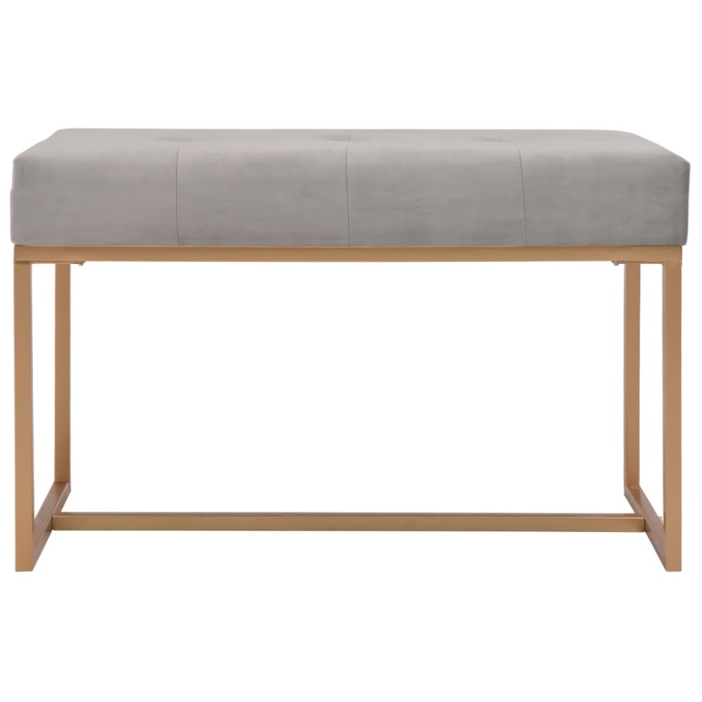 vidaXL Bancă, gri, 80 cm, catifea