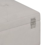 vidaXL Banchetă cu un compartiment de depozitare gri 105 cm catifea