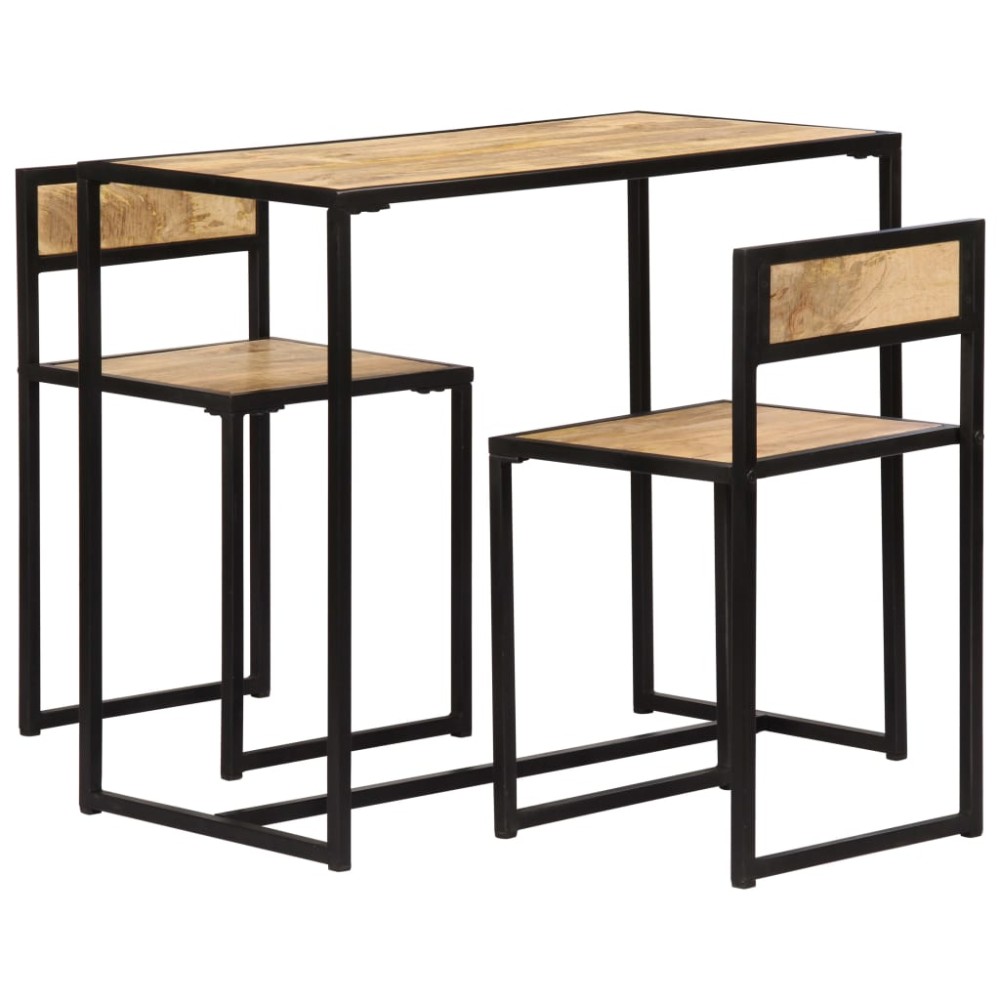 vidaXL Set mobilier bucătărie, 3 piese, lemn masiv de mango
