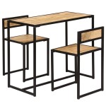 vidaXL Set mobilier bucătărie, 3 piese, lemn masiv de mango vidaXL Set mobilier bucătărie, 3 piese, lemn masiv de mango