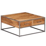 vidaXL Măsuță de cafea, 75 x 75 x 35 cm, lemn masiv de acacia vidaXL Măsuță de cafea, 75 x 75 x 35 cm, lemn masiv de acacia