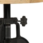 vidaXL Masă laterală, 45x (45-62) cm, lemn masiv de mango și fontă