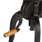 vidaXL Masă laterală, 45x (45-62) cm, lemn masiv reciclat și fontă