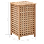 vidaXL Coș de rufe, 39x39x65 cm, lemn masiv de nuc vidaXL Coș de rufe, 39x39x65 cm, lemn masiv de nuc