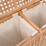 vidaXL Coș de rufe, 87,5x46x67 cm, lemn masiv de nuc vidaXL Coș de rufe, 87,5x46x67 cm, lemn masiv de nuc