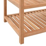 vidaXL Raft de baie, 65 x 40 x 55 cm, lemn masiv de nuc vidaXL Raft de baie, 65 x 40 x 55 cm, lemn masiv de nuc