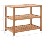 vidaXL Raft de baie, 65 x 40 x 55 cm, lemn masiv de nuc vidaXL Raft de baie, 65 x 40 x 55 cm, lemn masiv de nuc
