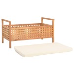 vidaXL Bancă de depozitare, 93 x 49 x 49 cm, lemn masiv de nuc vidaXL Bancă de depozitare, 93 x 49 x 49 cm, lemn masiv de nuc