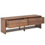 vidaXL Comodă TV cu 4 sertare, 120x30x40 cm, lemn masiv de brad