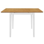 vidaXL Masă de bucătărie extensibilă, alb, (80-120)x80x74 cm, MDF