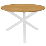 vidaXL Masă de bucătărie, alb, 120 x 75 cm, MDF