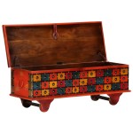vidaXL Ladă de depozitare, roșu, 110x40x40 cm, lemn masiv de acacia vidaXL Ladă de depozitare, roșu, 110x40x40 cm, lemn masiv de acacia