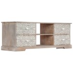 vidaXL Comodă TV, 120 x 30 x 40 cm, lemn masiv de acacia