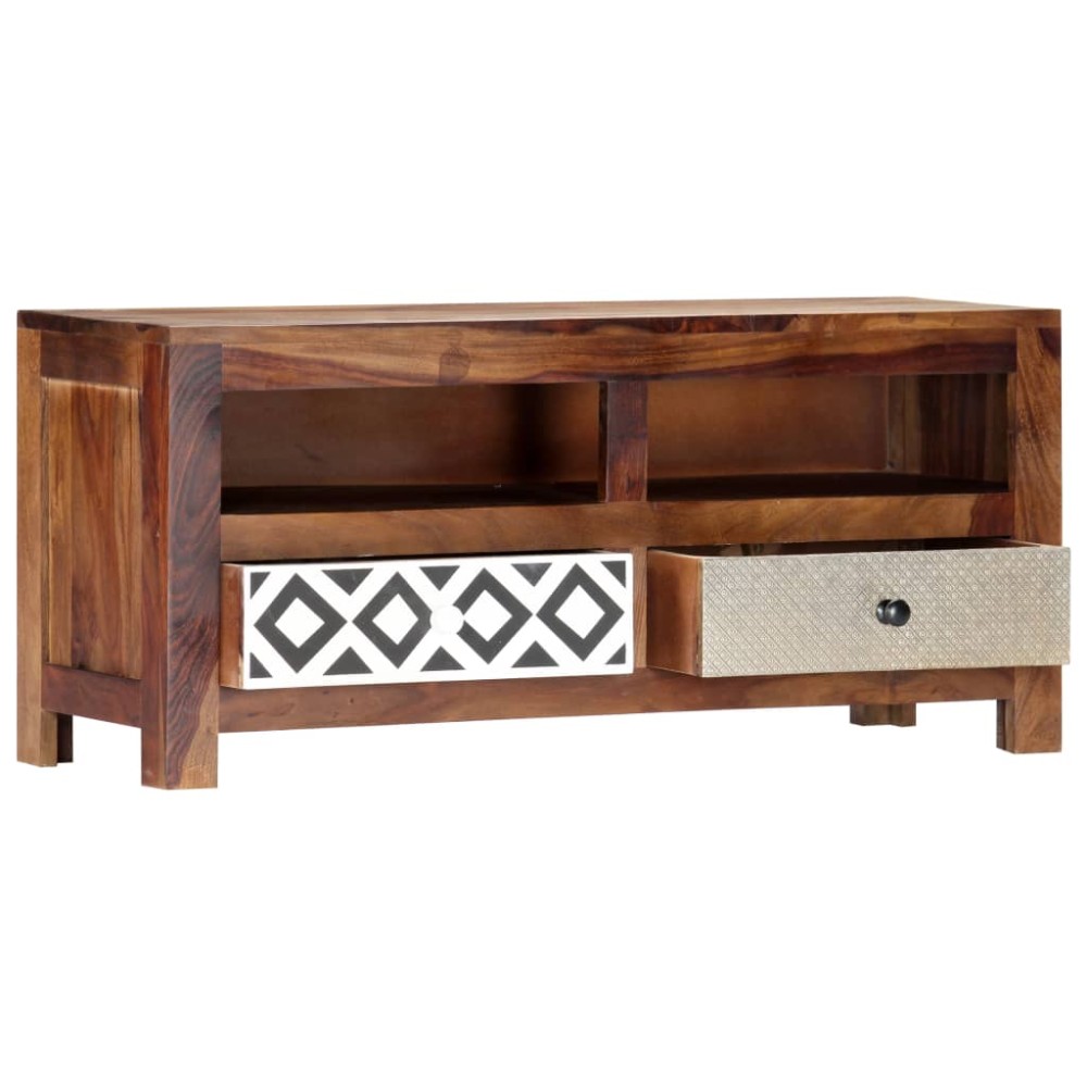 vidaXL Comodă TV, 90 x 30 x 40 cm, lemn masiv de acacia