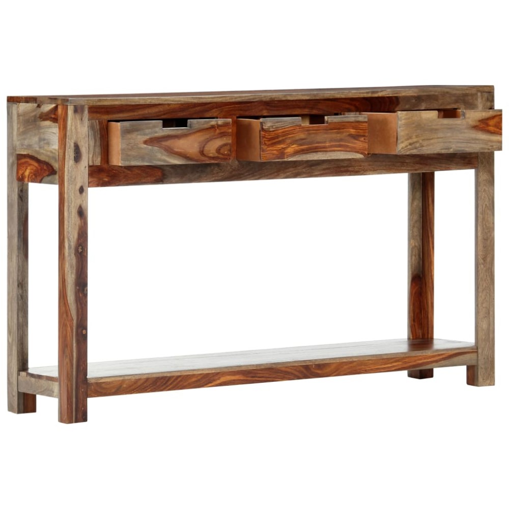 vidaXL Masă consolă cu 3 sertare, 120x30x75 cm, lemn masiv de acacia