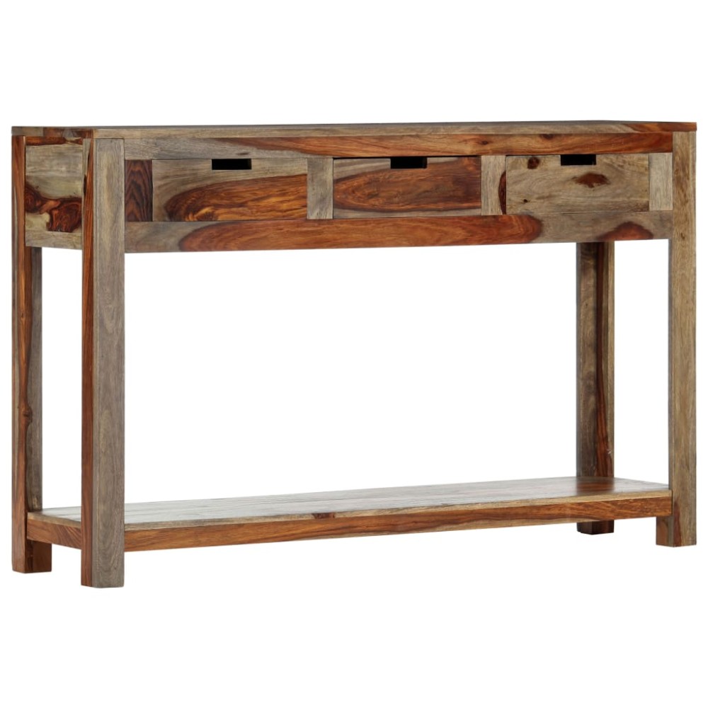 vidaXL Masă consolă cu 3 sertare, 120x30x75 cm, lemn masiv de acacia
