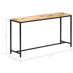 vidaXL Masă consolă, 140 x 35 x 76 cm, lemn masiv de mango nefinisat vidaXL Masă consolă, 140 x 35 x 76 cm, lemn masiv de mango nefinisat