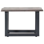vidaXL Masă cafea, muchii naturale gri, 60x60x40 cm, lemn masiv acacia vidaXL Masă cafea, muchii naturale gri, 60x60x40 cm, lemn masiv acacia