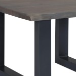 vidaXL Masă cafea, muchii naturale gri, 60x60x40 cm, lemn masiv acacia vidaXL Masă cafea, muchii naturale gri, 60x60x40 cm, lemn masiv acacia