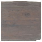 vidaXL Masă cafea, muchii naturale gri, 60x60x40 cm, lemn masiv acacia vidaXL Masă cafea, muchii naturale gri, 60x60x40 cm, lemn masiv acacia