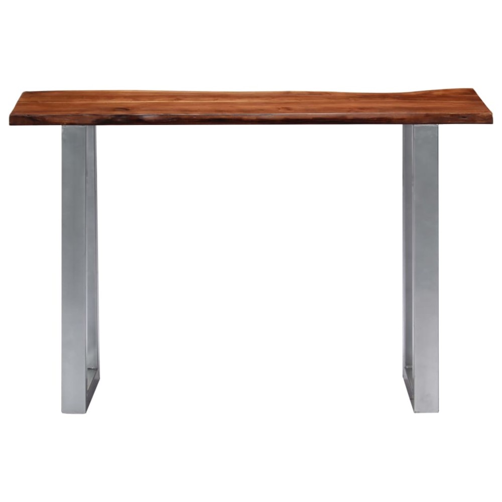 vidaXL Masă consolă, 115x35x76 cm, lemn masiv de acacia și fier
