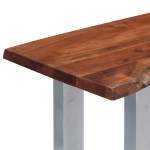 vidaXL Masă consolă, 115x35x76 cm, lemn masiv de acacia și fier vidaXL Masă consolă, 115x35x76 cm, lemn masiv de acacia și fier