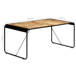 vidaXL Masă de bucătărie, 180x90x76 cm, lemn masiv de mango nefinisat vidaXL Masă de bucătărie, 180x90x76 cm, lemn masiv de mango nefinisat