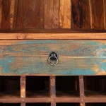 vidaXL Dulap de vinuri, 50 x 40 x 180 cm, lemn masiv reciclat